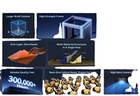 Printer 3D Flashforge Creator 5 Kecepatan Tinggi Empat Toolhead 500% Lebih Cepat Tanpa Limbah Zero Purge Auto Leveling Multi-warna FDM