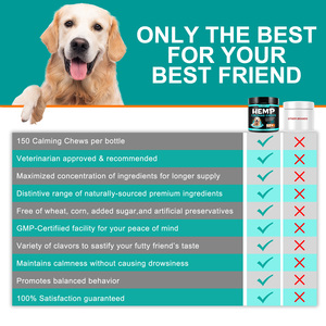 Oimmal özel etiket toptan Pet gıda davranır köpek sakinleştirici Chews 150 yumuşak Chews tavuk lezzet kenevir sakinleştirici aperatif köpekler için - Product Image 4