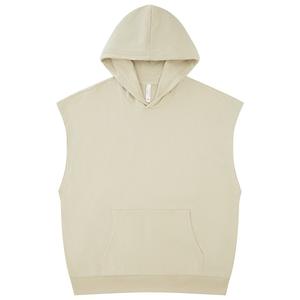 <b>Men's</b> Leisure <b>Sleeveless</b> <b>Hoodie</b> Oversize Off Shoulder Solid Color Sweatshirt - Product Image 1
