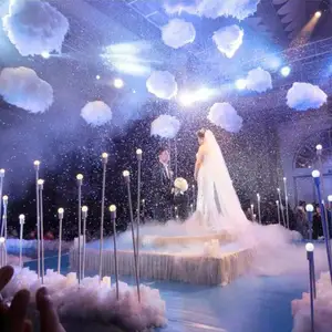 人造棉云装饰白色3D天花板室内云装饰客厅DIY婚礼派对装饰道具