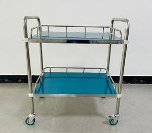 Medische Enkele En Dubbele Lade Roestvrijstalen Trolley Mondelinge Instrument Opslagkar Voor Ziekenhuis-En Schoonheidsverzorging Keukenkasten - Product Image 5
