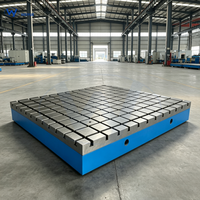 Grande plaque de surface modulaire en fonte à rainures en T, plateforme anti-déformation pour le fixation d'instruments de mesure optique