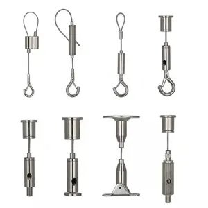 High Strength Pvc Coated Hanging Suspension Kit For Lighting Galvanized Steel Wire Rope Sling For Lamp