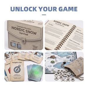 ชุดเกมกระดาน F Luxury Arctic Survival Cooperative พร้อมส่วนประกอบผ้าลินินที่ปรับแต่งได้ โลโก้แบบนูน พิมพ์สีเต็มรูปแบบ - Product Image 3