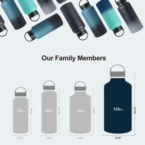 Bouteille d'eau en acier inoxydable personnalisée avec logo, très populaire, grande capacité, large ouverture, pour les sports de plein air - Product Image 3