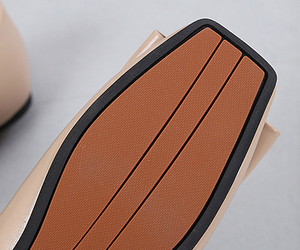 Scarpe <span class=keywords><strong>Ballerine</strong></span> da Donna con Logo Personalizzato, Taglia Grande 41-44, Punta Quadrata, Morbide in PU, Scarpe Basse da Donna - Product Image 6