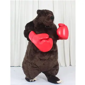2/2.6/3m aufblasbares männliches Bären maskottchen kostüm mit Box handschuhen