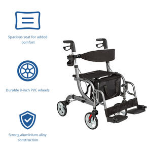 Deambulatore-Sedia a Rotelle Relaxsmith per Pazienti Ospedalizzati, Ausilio per la Mobilità Confortevole e Pratico per Uso Ospedaliero - Product Image 3