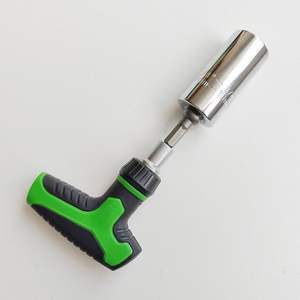 Jeu de tournevis à cliquet de type T Lixin, 19 pièces, métrique, finition chromée, embouts interchangeables, outil de réparation domestique - Product Image 1