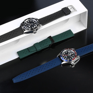 Nueva llegada suave de reloj de goma de la banda reemplazar pulsera, 20mm, 22mm de correa para <span class=keywords><strong>Tudor</strong></span> para Seiko para Rolex para IWC - Product Image 3