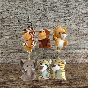 En gros Mini machine à griffes pour jouets porte-clés en <span class=keywords><strong>peluche</strong></span> - Singe, Éléphant, Lion, Léopard, <span class=keywords><strong>Tigre</strong></span>, Cerf - <span class=keywords><strong>Peluche</strong></span> douce en coton PP de 12 cm - Product Image 3