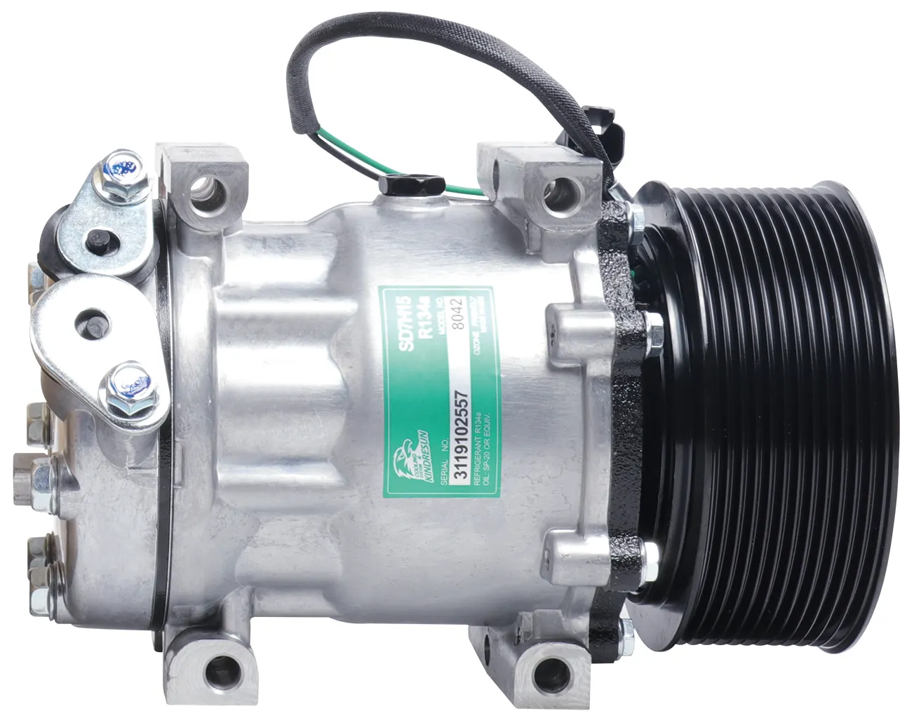 Compressor de ar condicionado 372-9295 3729295 para Caterpillar 320D 323D 324E C7.1 Auto AC Aompressor PV12 126mm 24V, escavadeira