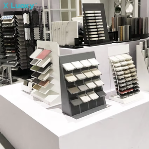 Chất lượng cao di động kim loại Pegboard Kệ hiển thị PEG Board hiển thị thạch anh hiển thị đứng đá kim loại giá cho showroom - Product Image 2