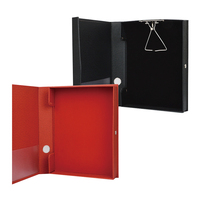 Caja archivadora de cuero sintético PU A4 con mecanismo de palanca para documentos y carpetas