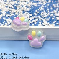 Breloques en résine phosphorescente Patte DIY Décoration pour coque de téléphone Clip à cheveux