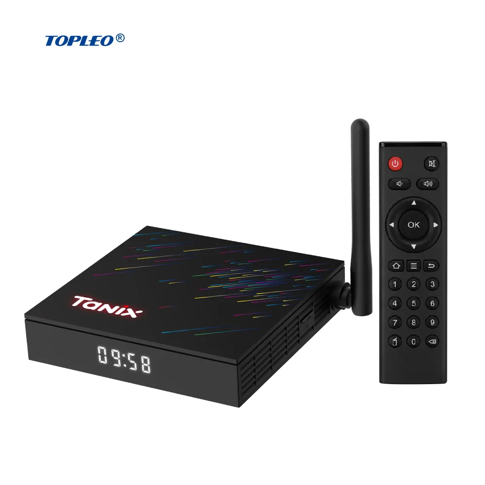 Topleo Allwinner H618 tv box 2gb 16gb 4k wifi Tanix Tx68 smart android 12 tv box