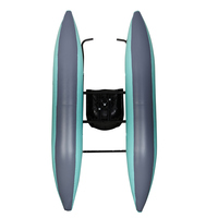 Bote de Pesca Inflable de PVC Tipo Catamarán Personalizado de Alta Velocidad con Estructura de Aluminio para Señuelos, Plegable y Ligero para Buzos y Actividades al Aire Libre