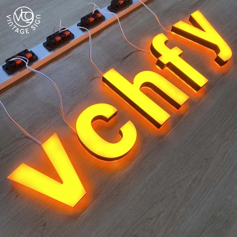 Business logo Store logo letter pattern Led headlights letter logo and factory prices