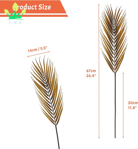 Mùa Thu Nhân Tạo Lá Cọ Fronds Mùa Thu Cây Cọ Lá Với Thân Cây Chi Nhánh Cho Nhà Cao Bình Halloween Bảng Lò Sưởi Trang Trí Nội Thất - Product Image 2