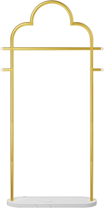 <span class=keywords><strong>Porte</strong></span>-manteau en métal blanc en forme de nuage avec 4 crochets, base en bois écologique, idéal pour les boutiques et les chambres. - Product Image 5