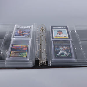 <span class=keywords><strong>Classeur</strong></span> à cartes en cuir marron à 3 anneaux avec fermeture magnétique Album photo en acrylique - Product Image 6