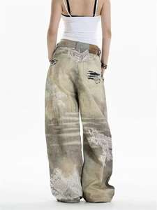 Zeya Casual Loszittende Jeans Voor Dames Streetwear Trendy Urban Fashion Oversized Baggy Denim Broek - Product Image 2