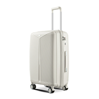 Valise à roulettes VENAICE de luxe en PP blanc avec serrure TSA, antivol et résistante à l'eau - Bagage de voyage durable pour les affaires et les vacances