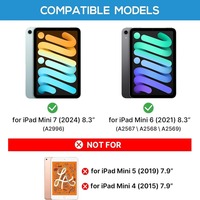 Casing Keyboard Nirkabel Pintar dengan Lampu Latar dan Tempat Pensil untuk iPad Mini 6 8.3 Inch, Koneksi Bluetooth Stabil