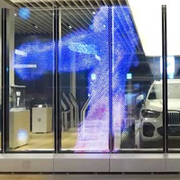 L'écran transparent flexible léger ultra mince P3.91 P7.8 a mené des écrans pour le mur en verre de fenêtre de la publicité