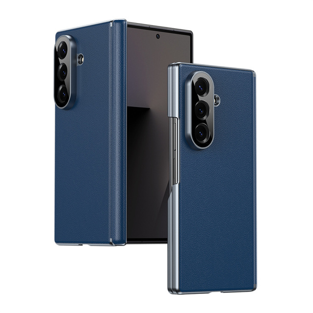 Luxury PU Leather Protective Phone Case for Samsung Galaxy Z Fold 7 6 5 4 3 Anti-fall Hard PC Back Cover