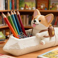Moules en silicone YS pour bougies en forme de chien mignon, boîtes de rangement en plâtre, moules de coulée, fournitures de fabrication de pots de fleurs en béton DIY