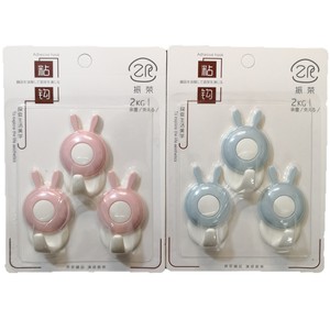 Novelty <b>Hooks</b> 3Pcs Rabbit Shape Self Adhesive Wall Mount <b>Hooks</b> For Home Storage Behind Door Use - Product Image 2