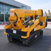 Mini-grue araignée hydraulique diesel sur chenilles avec bras articulé pliable à vendre