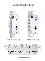 Kunci Pintu Pintar WiFi Aluminium Harga Pabrik dengan Sidik Jari, Interkom Wajah 3D untuk Kayu/Baja/Aluminium, Pilihan Penyimpanan Data Cloud
