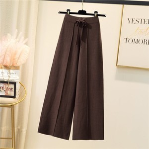 Classical Ladies Autumn New Arrival High Waist Loose Leg Solid Soft <strong>Wool</strong> <strong>Pants</strong> - Product Image 6