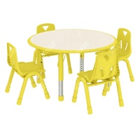 Table et chaises rondes en bois pour enfants, pour l'étude