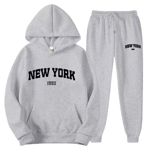 Nouvelle Collection Automne-Hiver : Survêtement Sport Décontracté à Capuche et Manches Longues Épaissi Grande Taille pour Homme Style Européen et Américain - Product Image 1
