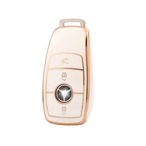 奔驰E S GLE A220 W213 E200 E300 E220 E320 E260钥匙盖配件金线汽车遥控钥匙盒Fob