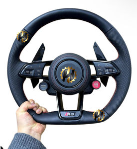 <span class=keywords><strong>Volante</strong></span> de carbono de cuero medio perforado con botón R8 para <span class=keywords><strong>Audi</strong></span> A3 <span class=keywords><strong>A4</strong></span> A5 A6 A7 S3 B9.5 S4 S5 B8 B9 RS3 RS5 RS7 Q7 Q5 SQ5 - Product Image 1