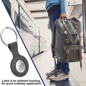 Funda <span class=keywords><strong>Airtag</strong></span> de silicona antiarañazos para llavero de niño, Funda personalizada, accesorio para billetera, gato, mascota, bucle - Product Image 3