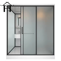 Toilettes de camping extérieures portables en panneaux sandwich préfabriqués au design moderne, durables, écologiques et faciles à installer