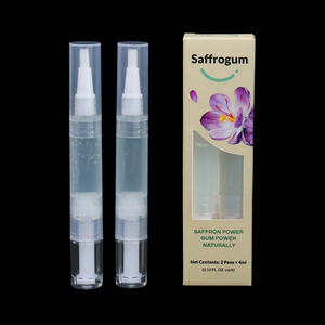 Gel buccal au safran personnalisé, boîte de 2 x 4 ml, soin périodique sur 28 jours, <span class=keywords><strong>formule</strong></span> naturelle pour la gestion à long terme de la santé des gencives - Product Image 1