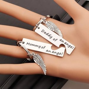 Ensemble de <span class=keywords><strong>porte</strong></span>-clés « Maman <span class=keywords><strong>Papa</strong></span> d'un ange » (lot de 2) – Bijoux commémoratifs pour bébé, cadeau de sympathie pour la perte d'un nourrisson, <span class=keywords><strong>porte</strong></span>-clés de souvenir - Product Image 5