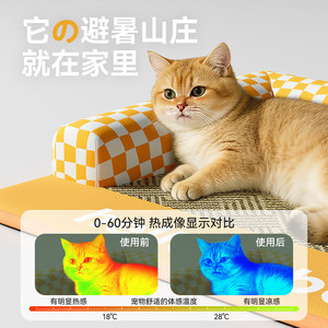 Laiben Summer <b>Cat</b> Bed, All-Season <b>Cat</b> Sleeping <b>Mat</b>, Cooling <b>Mat</b>, Summer <b>Cat</b> Bed, <b>Cat's</b> Sense of Security, Dog Bed - Product Image 2