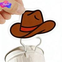 Feuilles d'autocollants adhésifs personnalisées style cowboy, découpées à la forme, imperméables, couleur et logo personnalisés, format A6
