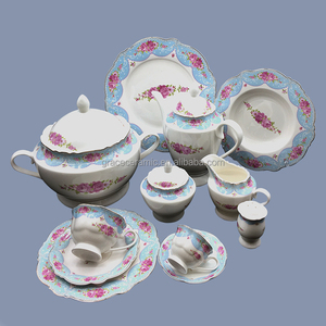 Juego de Vajilla Elegante de Porcelana China de Diseño Nuevo Personalizado de Fábrica de Chaozhou, Juego de Vajilla de 56 Piezas de <span class=keywords><strong>Arcopal</strong></span> Turco - Product Image 6