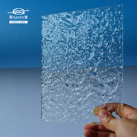 Panneau acrylique décoratif brillant de 4 mm, résistant aux UV, à effet vague d'eau, pour meubles, portes d'armoires et éclairage