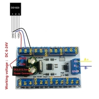 ELETECHSUP Module numérique à distance de contrôle de température 8 canaux Ds18b20 Rs485 Modbus Rtu Capteur PLC R4DCB08