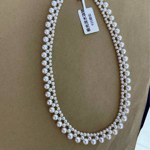 Collar de Doble Capa Francés de Oro de 14K de Lujo para Otoño e Invierno, Cielo Estrellado Largo con Perlas de Agua Dulce, Cadena de Suéter de Lujo Ligero - Product Image 1