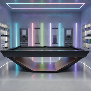 Mesa de Billar Profesional de Madera Maciza de 8 pies y 9 pies, Diseño Profesional, Tamaño Estándar Internacional, Mesa de Billar Multifuncional con Base de Pizarra - Product Image 6